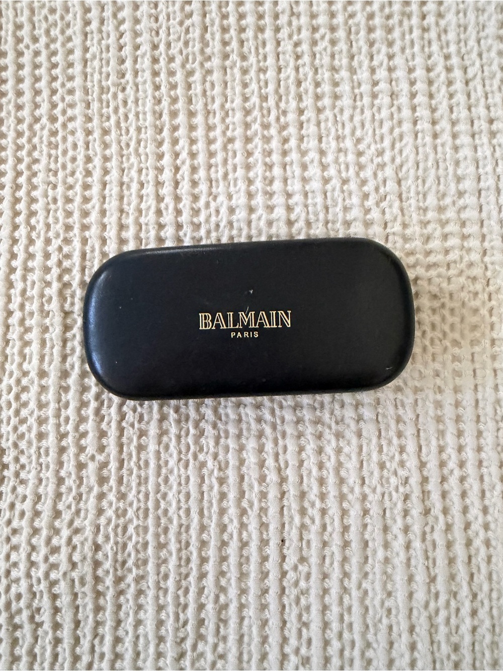 Balmain Black and Gold Eyewear Case